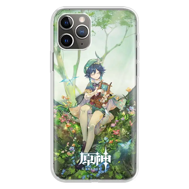 hot game genshin impact silicone case coque for iphone 13 pro max 11 12 pro xs max x xr 7 8 6 6s plus se 2020 back cover free global shipping