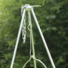 Штатив для кемпинга, портативный Трипод для приготовления пищи на открытом воздухе, для голландской духовки, подвесной держатель для кастрюли, регулируемая подставка для гриля, разборный штатив