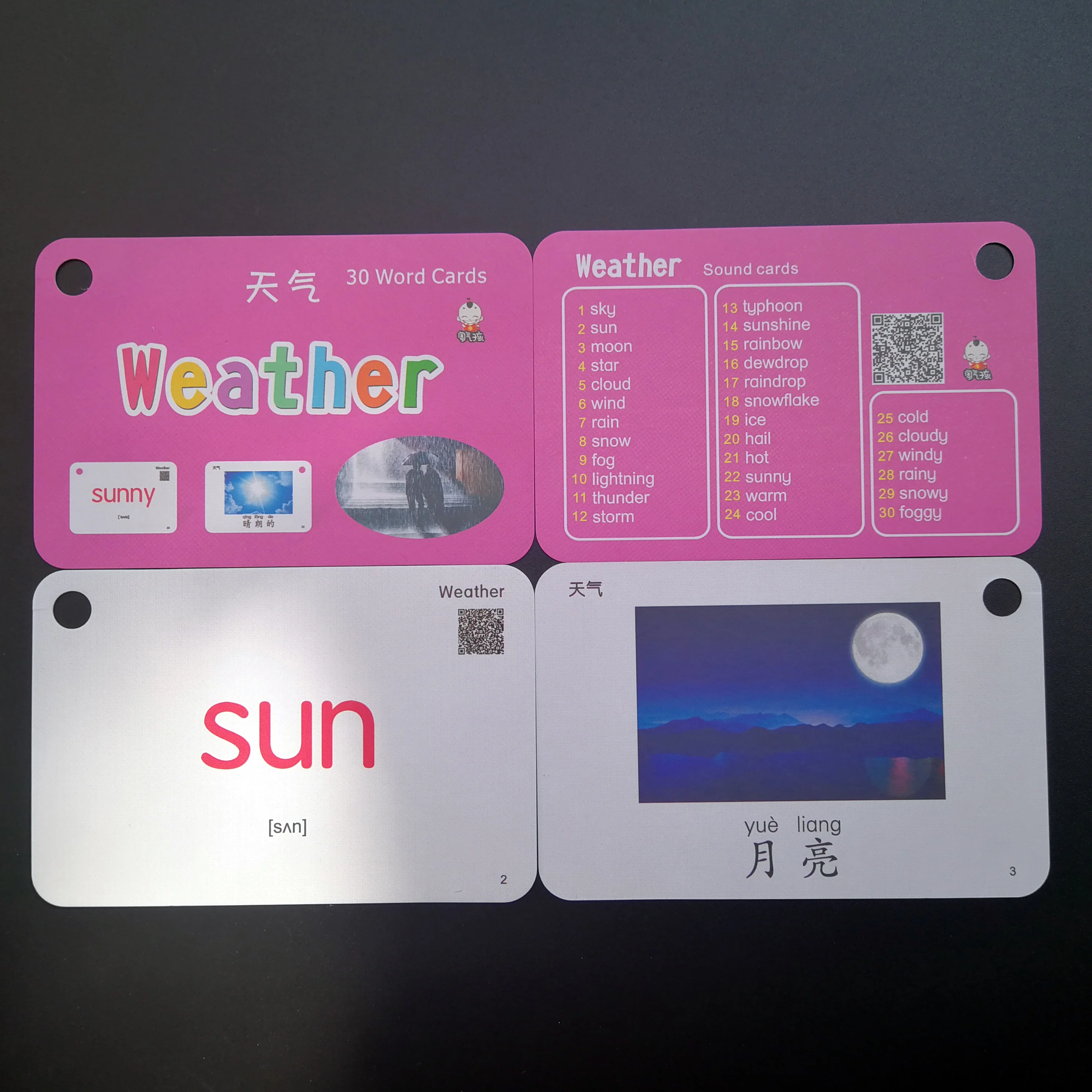 32 шт./компл. цветные английские китайские карточки с надписью Обучающие ранние