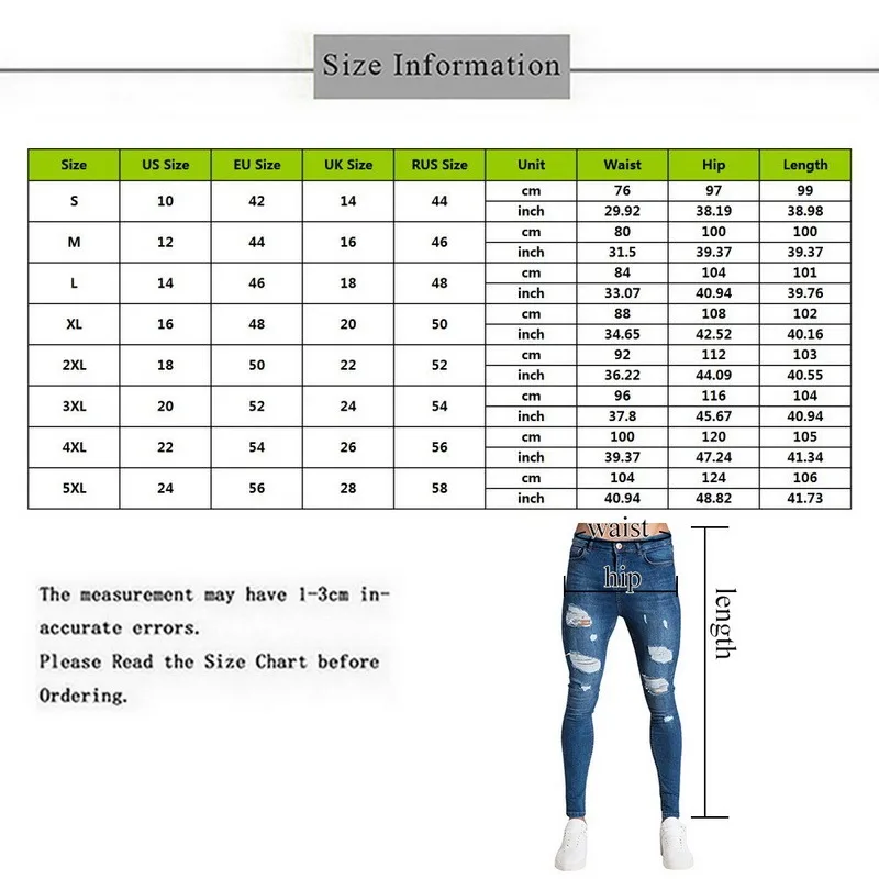 

Men's Sweatpants Sexy Hole Jeans Pants Casual Summer Autumn Male Ripped Skinny Trousers Slim Biker Outwears Pants