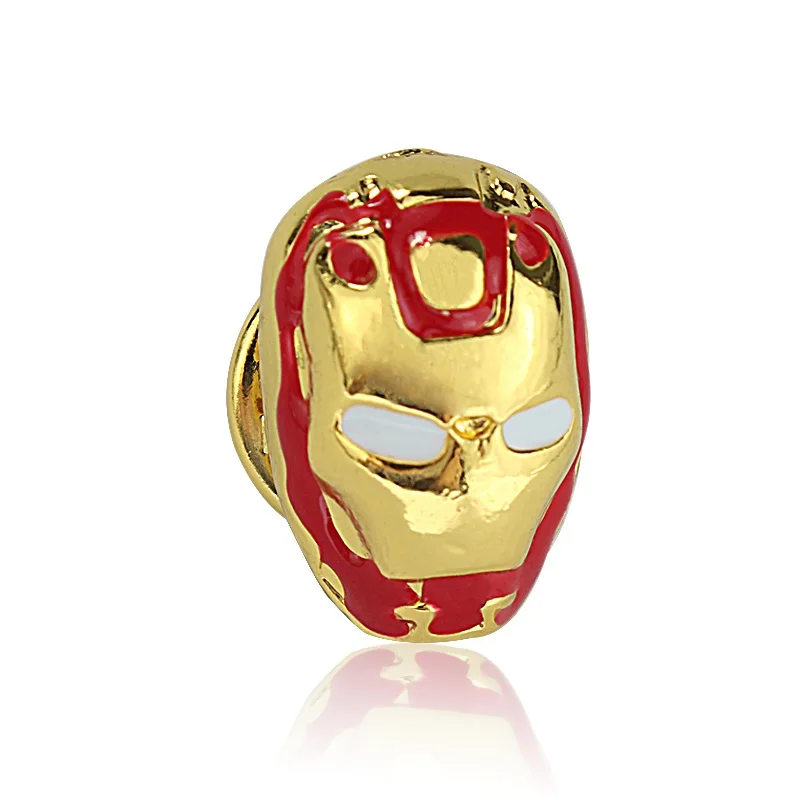 P044-gold Бэтмен нагрудный знак брошь супергерой Комиксы DC эмалированный значок-булавка фильм серии маска брошки и шпильки - Окраска металла: P044-gold