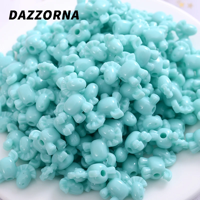 Модные Акриловые Бусины 8 цветов 30 шт./упак. в форме милой лошади из мультфильма