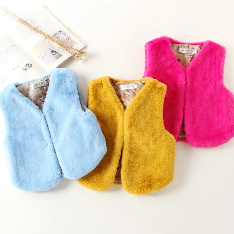 

Taobao Imitation Fur Children's Fur Vest Imitation Rabbit Hair Soft Baby Vest