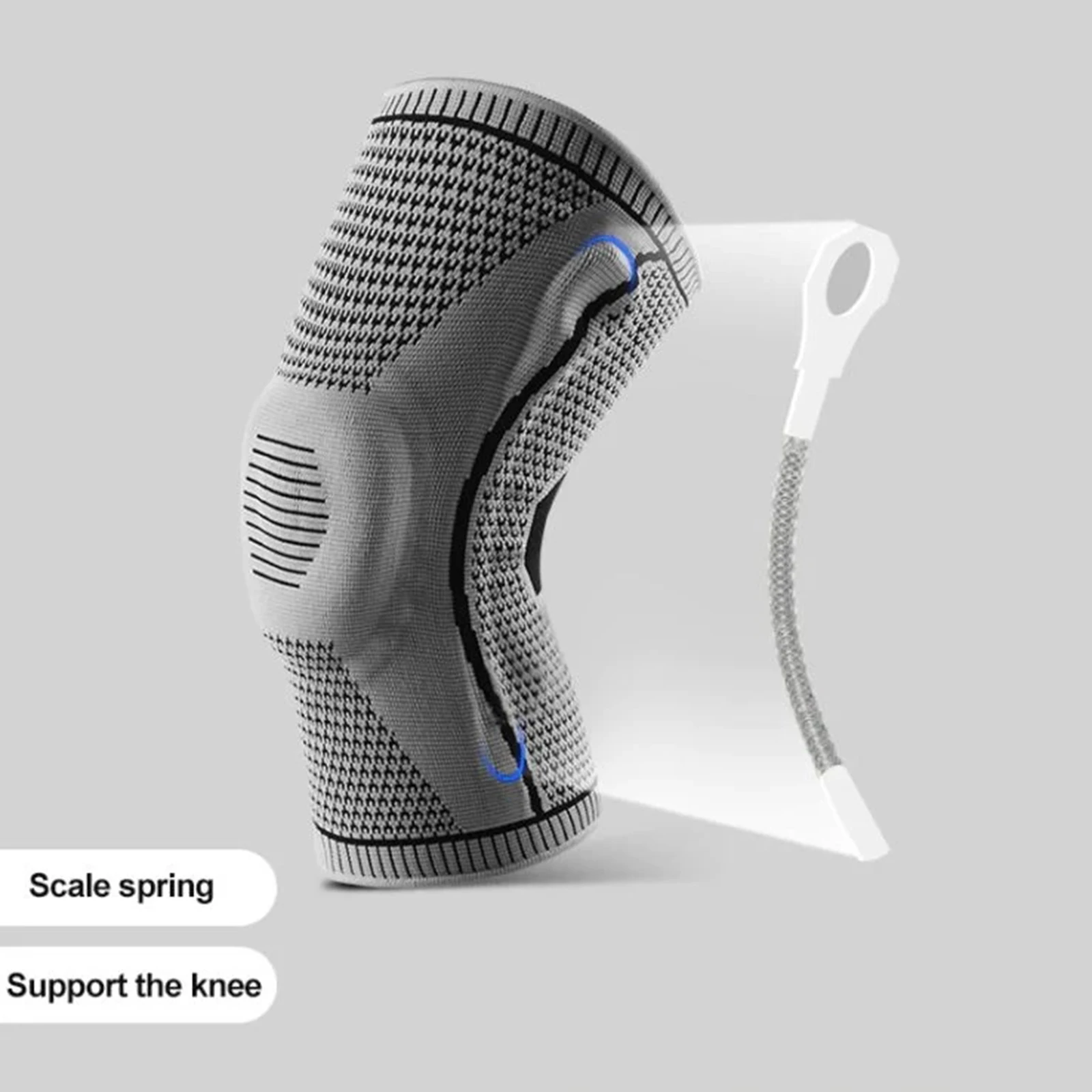 

1pcs Compression Knee Support Sports Knee Pad Silicone Knitted Outdoor Basketball Running Fitness Knee Protector NIN668