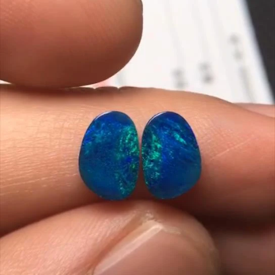 A1223 Австралийское производство 1.845ct натуральные двухслойные опалы свободные