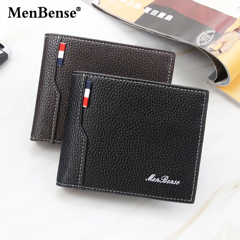 

Vintage Men Lychee Pattern Brand Luxury Wallet Short Slim Male Purses Money Clip Credit Card Dollar Price Portomonee Carteria