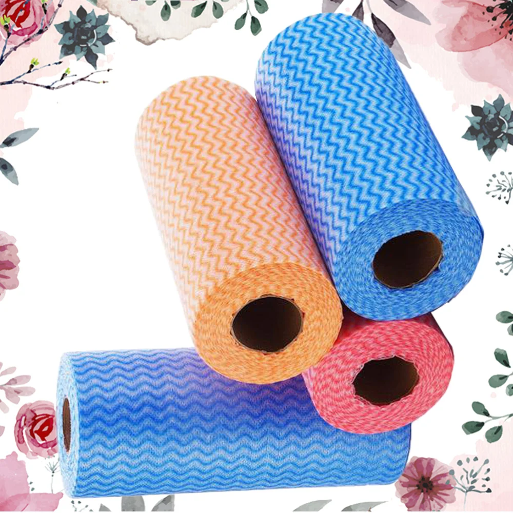 

4 Rolls Non-woven Dish Cloth Kitchen Duster Cloth Disposable Kitchen Cleaning Cloth