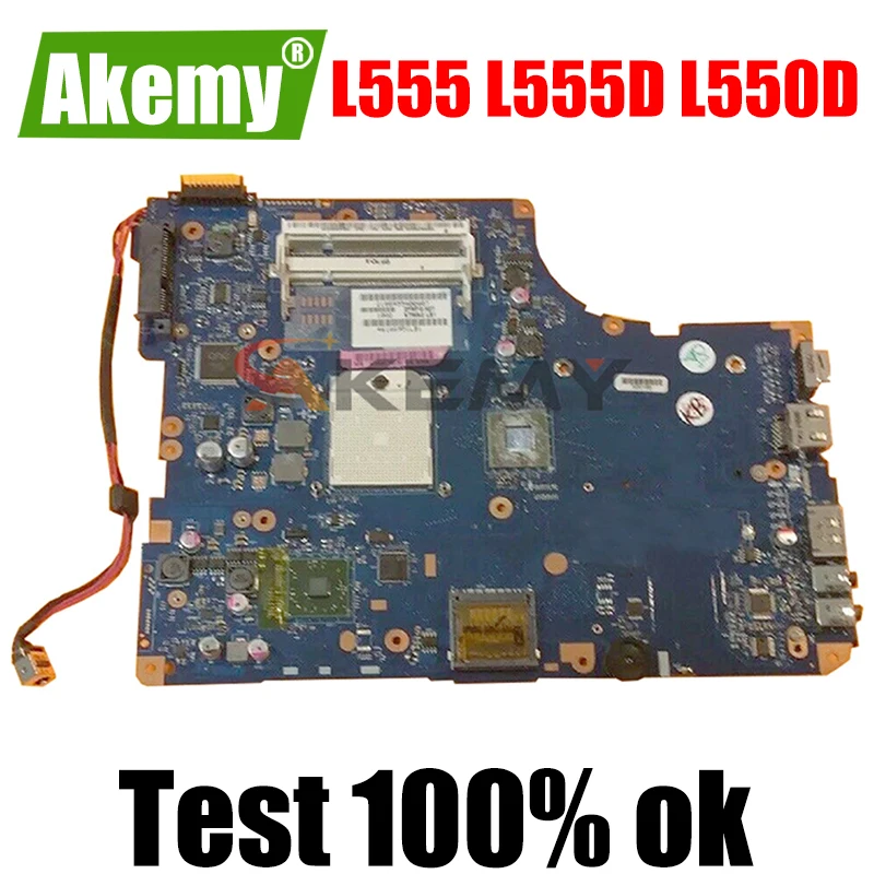 

AKEMY K000093250 материнская плата для ноутбука Toshiba Satellite L555 L555D L550D LA-5332P основная плата работает