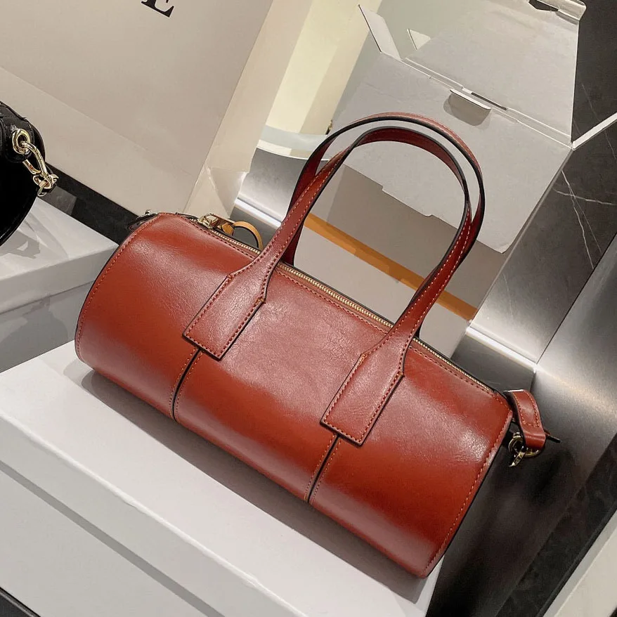 

Кожаная забавная ретро-Сумка премиум-класса, закрытая сумка-мешок большого размера, водонепроницаемая замшевая дорожная Сумочка для подуш...