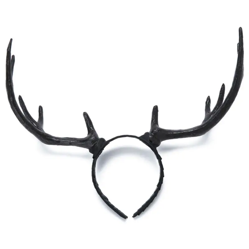 

2019 Newest Fashion Headband Gothic Halloween Deer Horn Xmas Antler Costume Hairband Props