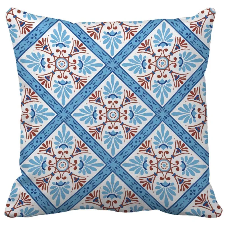 H Simple geometric printing bedroom sofa living room decorative pillow case - Цвет: H