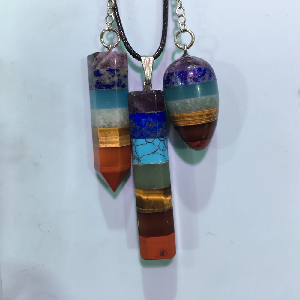 

Natural Crystal Quartz Colorful Pendant Spirit Pendulum Home Living Room Decoration Art Ornament Opening Chakra Spiritual Power