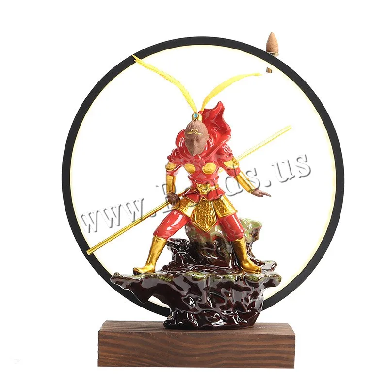 Креативный керамический обратный поток благовония горелка Qitian Dasheng обезьяна