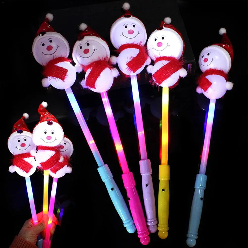 Рождественские подарки светильник волшебная палочка светящаяся Снеговик
