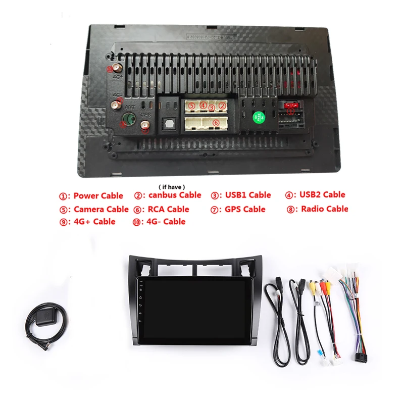 Автомагнитола 9 &quot 2 Гб ОЗУ 32 ПЗУ Android DVD GPS для Toyota YARIS 2004 2005-2010 2011 головное
