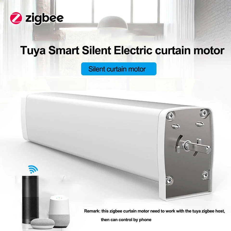 Электрический штора Tuya Smart zigbee беспроводной с управлением через приложение