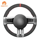 MEWANT темно-серый Алькантара черный чехол рулевого колеса автомобиля для Ford Mustang 2009 2010 2011 2012 2013-2014