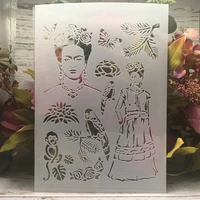 a4 29cm forest animals lady diy layering stencils wall painting scrapbook coloring embossing album decorative template