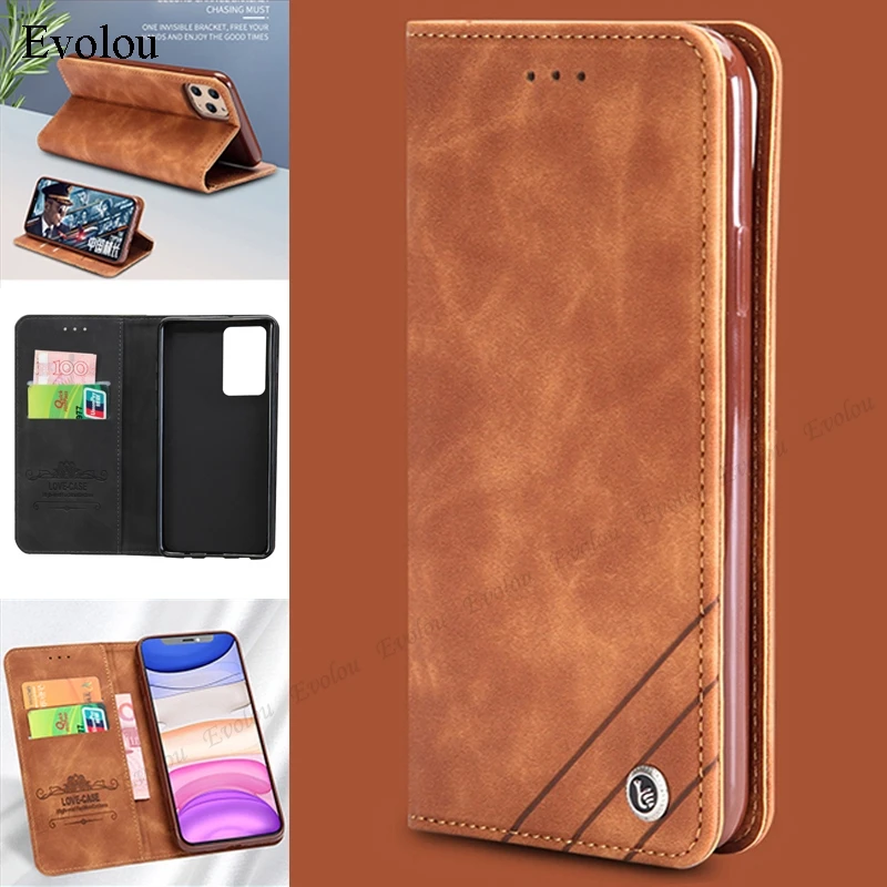 

Чехол-Кошелек для телефона с отделением для карт для Samsung Galaxy Note 20, Ультратонкий чехол-книжка с магнитной застежкой в стиле ретро для Samsung Note ...