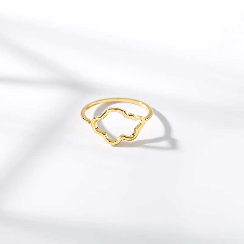 2019 индивидуальное кольцо с неравномерным узором Золотое из розового золота