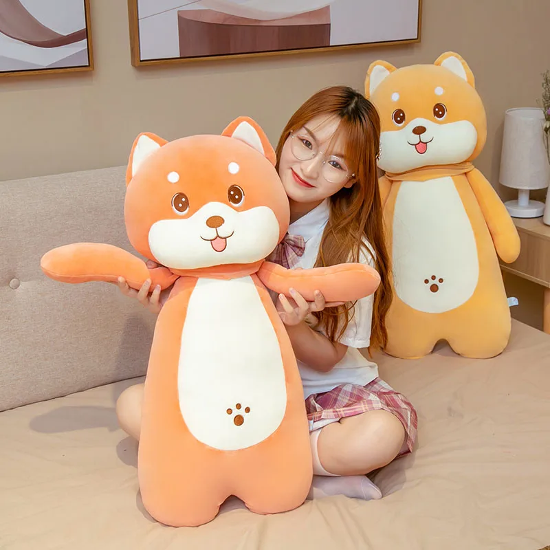 

Мягкие плюшевые игрушки Шиба ину, милые подушки для чтения собак, животных 55 см 65 см, мягкие куклы, игрушка, домашняя детская Deocrative подушка, п...