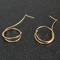 new vintage gold color multiple dangle small circle hoop trendy earrings for women %d1%81%d0%b5%d1%80%d1%8c%d0%b3%d0%b8 jewelry steampunk ear clip gift female