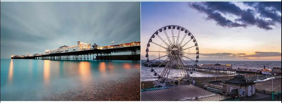 

Шелковый плакат, 14 стилей, на выбор, с рисунком в стиле Брайтона, Англии, для домашнего декора стен 24x36 дюймов