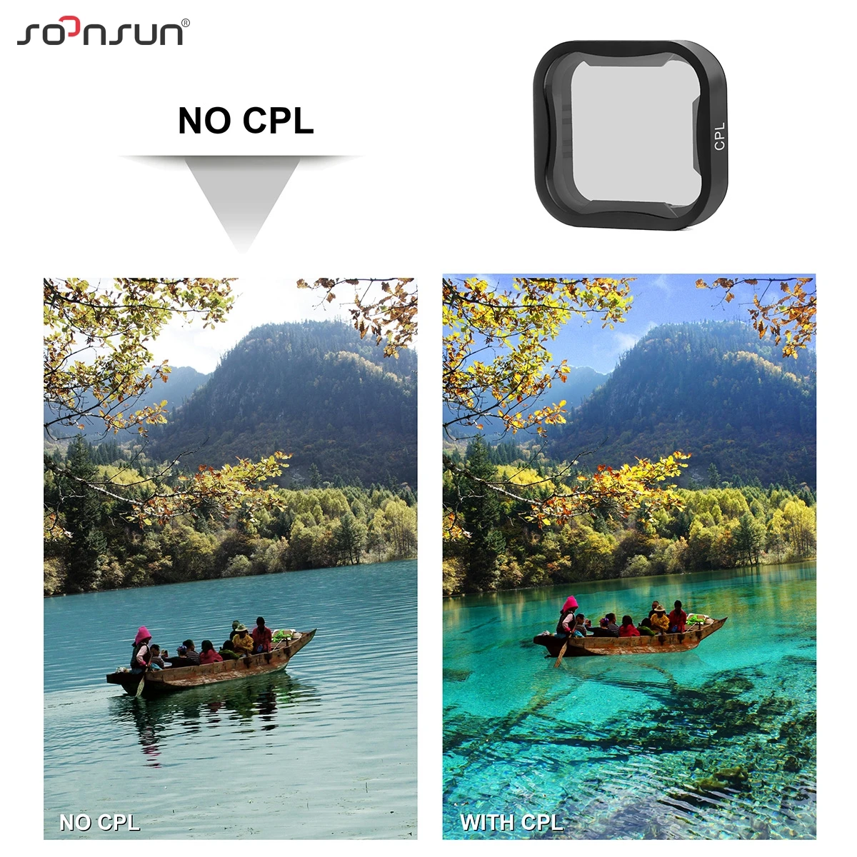 SOONSUN CPL ND8 ND16 ND32 поляризатор фильтр для GoPro Hero 7 6 5 Black Go Pro ND фильтры объектива