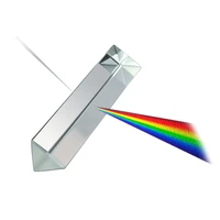 87mm triangular prism rainbow light with prism optical prisms glass physics teaching refracted light spectrum rainbow present