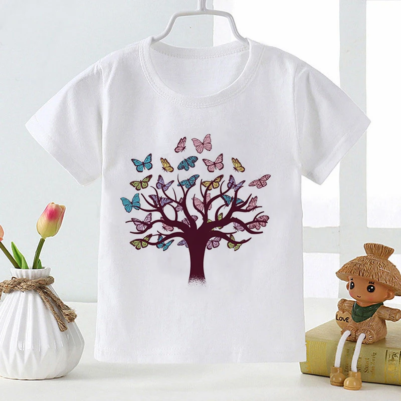 

Kids Girl T Shirt Summer Baby Magic Tree Tops Toddler Tees Clothes Children Clothing Cartoon T-shirts Short Sleeve Casual Wear