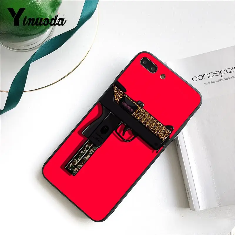 Yinuoda Пуля для ружья мягкий черный чехол телефона iPhone 5 5Sx 6 7 7plus 8 8Plus X XS MAX XR 10 11 Pro Max |