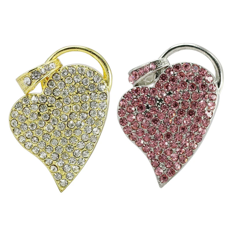 Usb флеш накопитель в форме сердца с кристаллами 4 ГБ 16 32 64 ГБ|usb drive|flash driveusb flash drive |