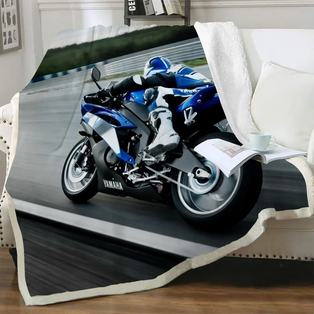 

NKNK Motorcycle Blankets Gothic Bedding Throw Rock Plush Throw Blanket Game Bedspread For Bed Sherpa Blanket Fashion Vintage