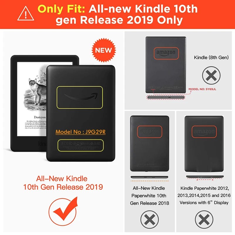 Чехол BOZHUORUI для Amazon new kindle 10th поколения, Портативная подставка, Магнитный смарт-чехол, чехол для kindle