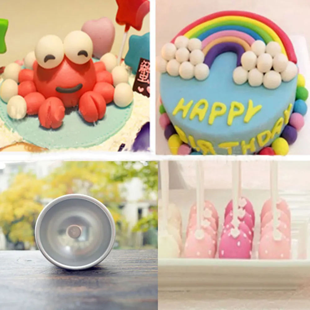 Половина шаровая форма шара торта ремесло шоколад Алюминий Сплава Серебра Формы