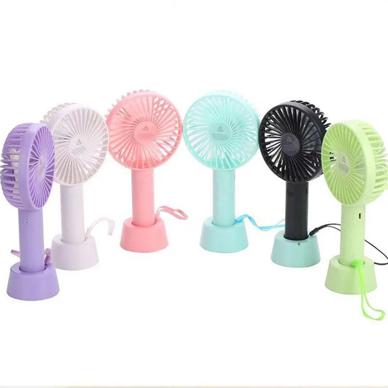 

1PCs Handheld Personal Mini Fan USB Rechargeable Portable Fan Cooler With Strap Adjustable 3 Speed For Office Outdoor Travel