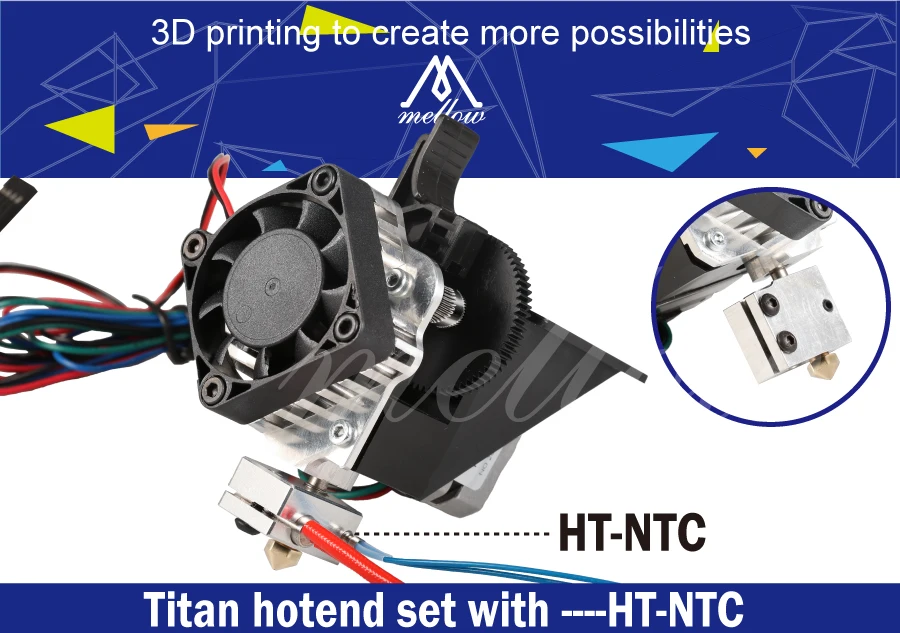 Части 3D принтера Titan Aero V6 hotend экструдер полный комплект/вулкан сопла комплект для рабочего стола reprap mk8 i3 TEVO ANET