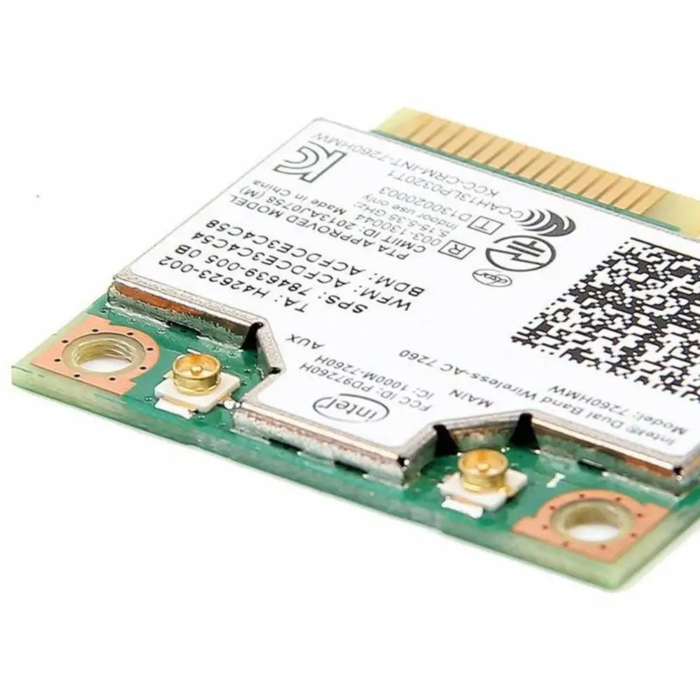 Двухдиапазонная беспроводная Wi Fi карта для Intel 7260HMW Half Mini PCI E 2 4G/5 ГГц Bluetooth 4 0