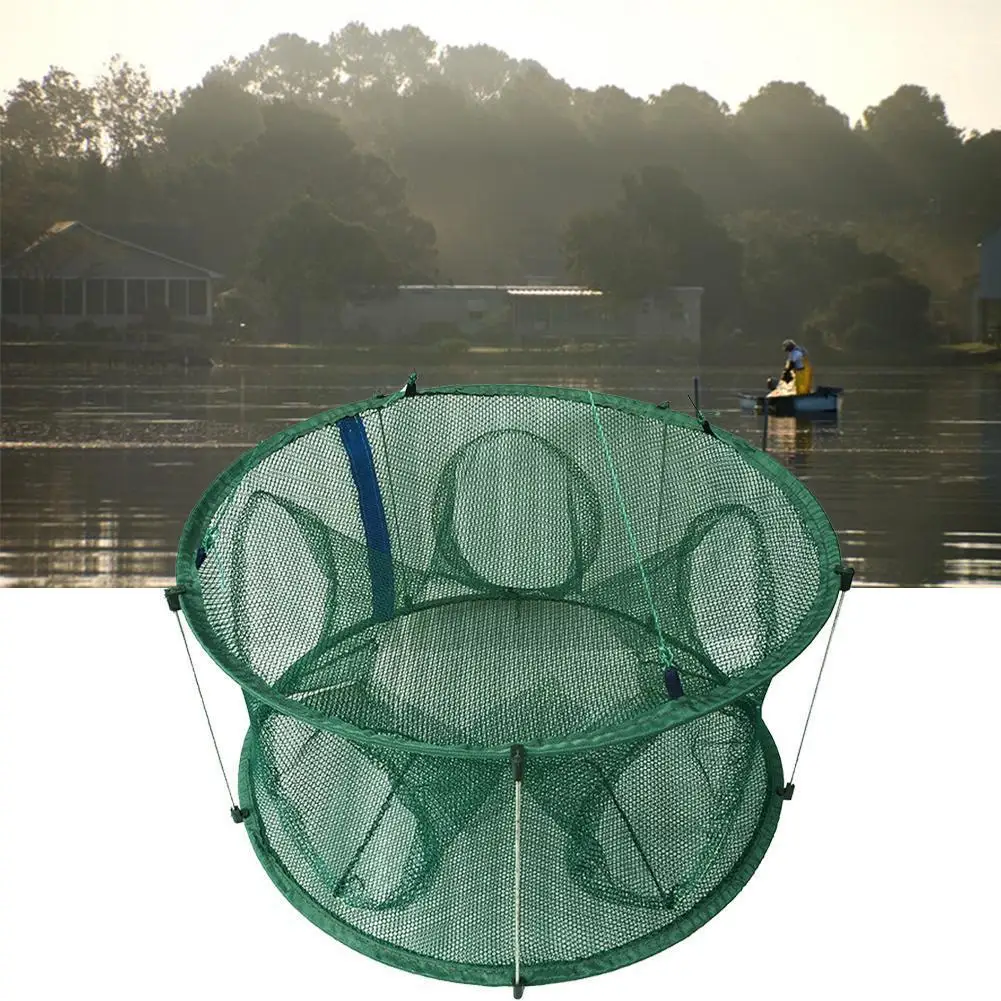 

Automatic Fishing Net Round Shape Trap Cage Open For Crab Fishing Use Net Easy To Crayfish Lobster S6t7