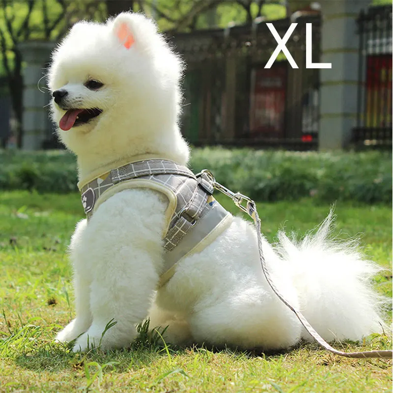 

Soft Mesh Padded Dog Harness with Leash Reflective Vest for Small Medium Dog Cat EIG88