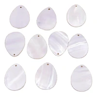 10 pcs 20mmx30mm teardrop shell natural white mother of pearl crafts jewelry making diy