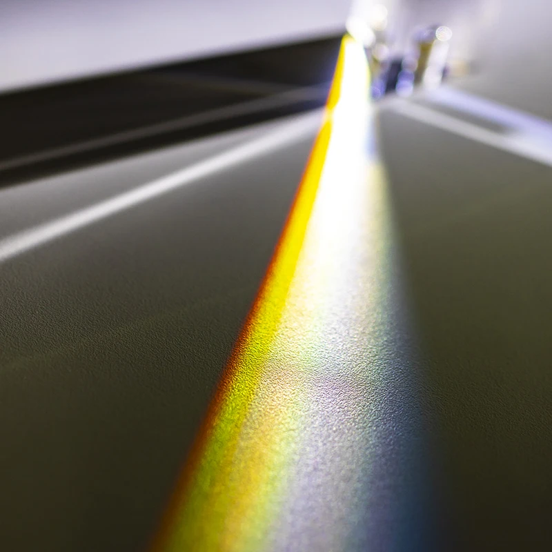 Призма без подставки 30x30x130 мм радужные треугольные стеклянные эффекты фильтры