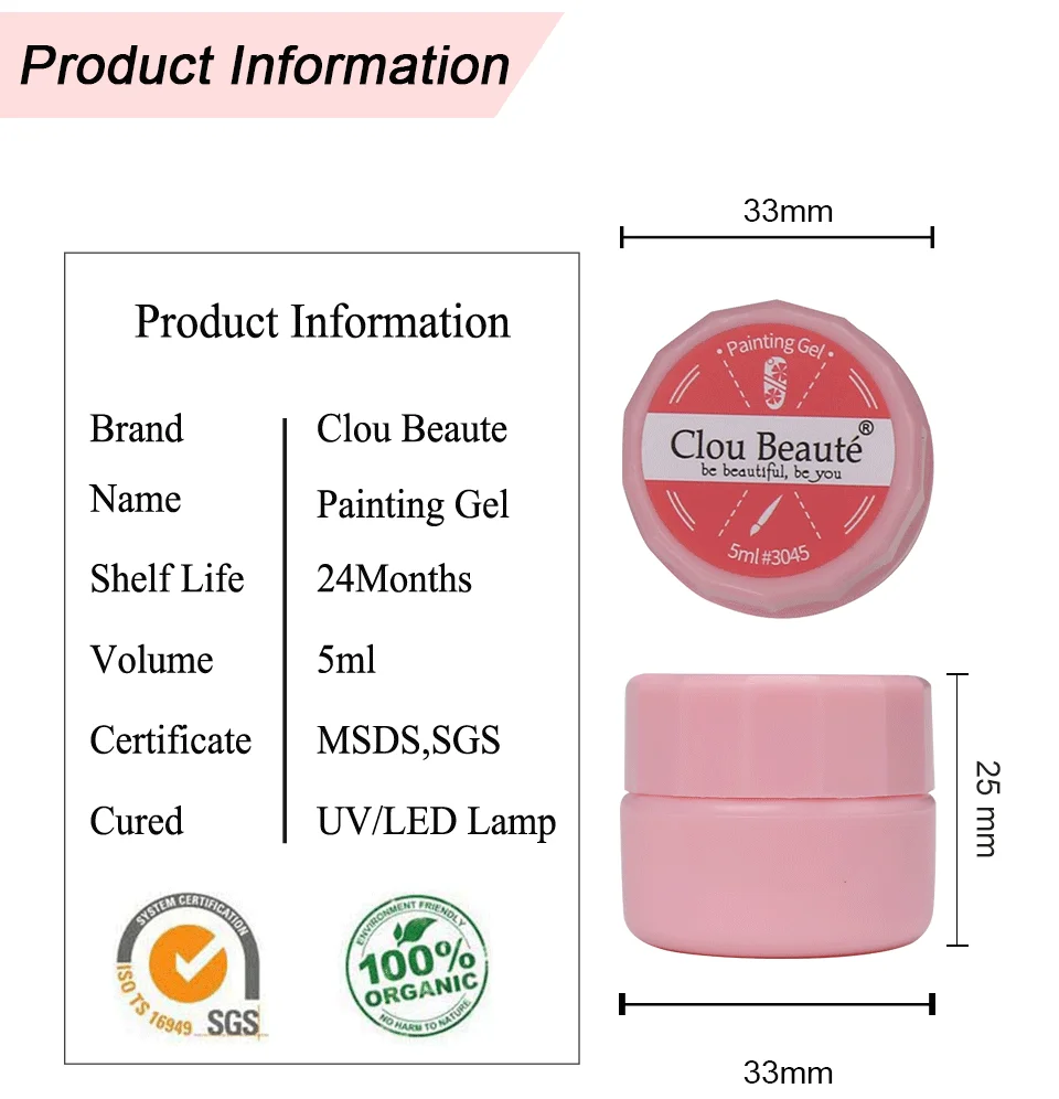 Clou Beaute 72 цвета гель-краска УФ/светодиодный гель для ногтей замачиваемый дизайн ногтей светодиодный лак для ногтей УФ-гель для ногтей DIY Краска паук гель лак