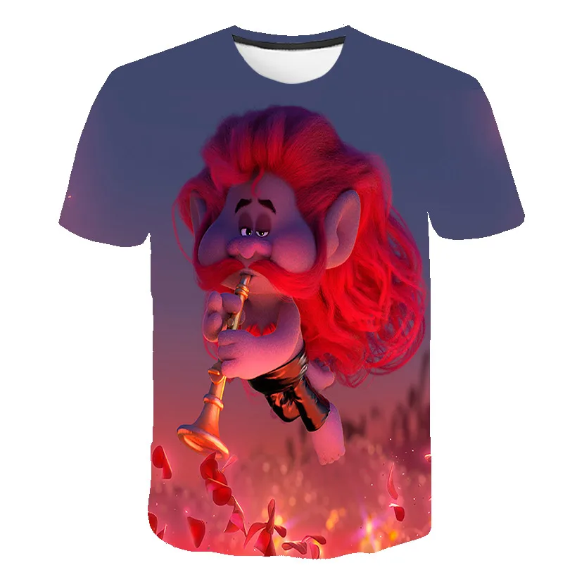 

2021 Summer New 3D Cartoon Printing Loose Comfort Breathability Jogging Short Sleeve T Shirt Pure Cotton Children Undershirt