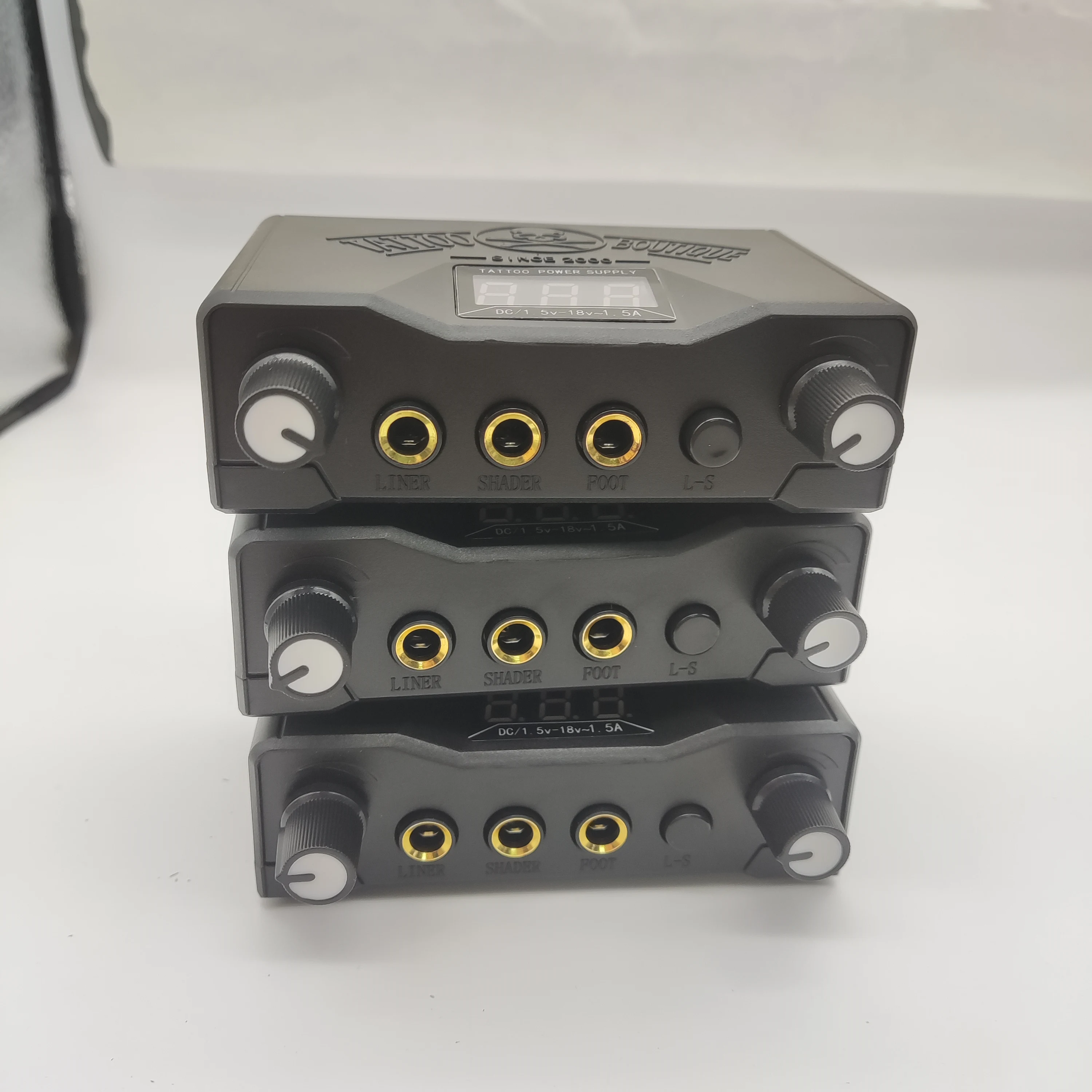 Блок питания для тату аппарата 1 шт. черный двойной светодиодный 3 цифровых