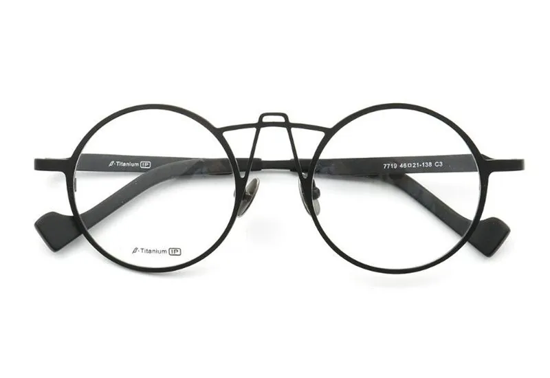 

Prescription Lens B-Titanium Round Glasses Frame Retro Men Optical Eyewear High Quality Anti-fatigue Reading Eyeglasses Women