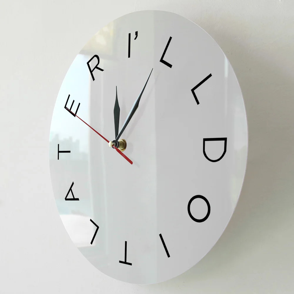 Я сделаю это позже надпись настенные художественные часы для домашнего декора