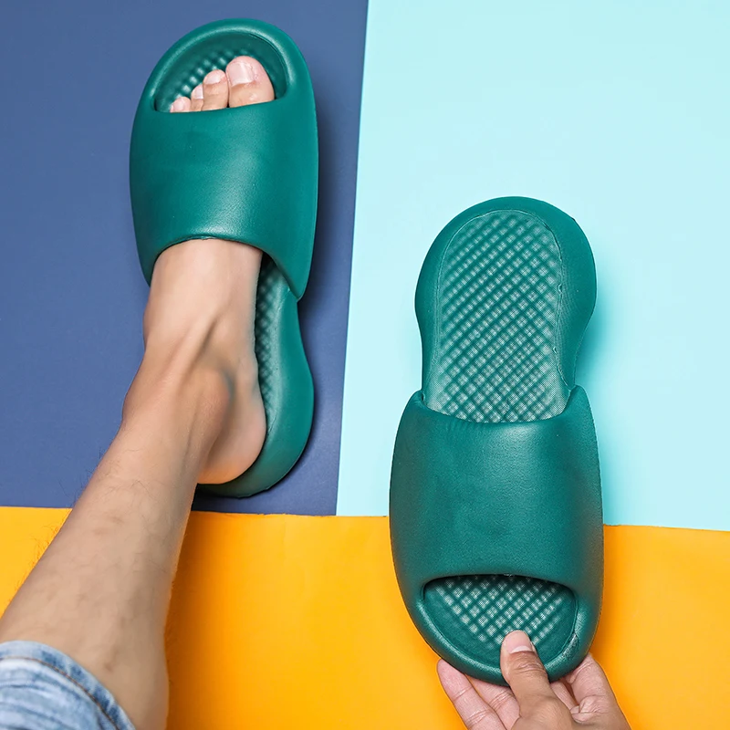 Fashion Men's Slippers Indoor Zapatillas De Casa For Man Soft Summer EVA Sandals Mute Non-Slip Women Fish Slides Bathroom Shoes