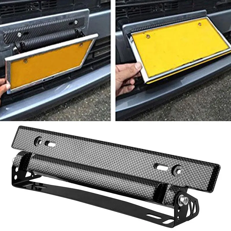 License Plate Frame Racing Holder Adjustable Bracket Car Styling Carbon Fiber U.S. Regulations | Автомобили и мотоциклы
