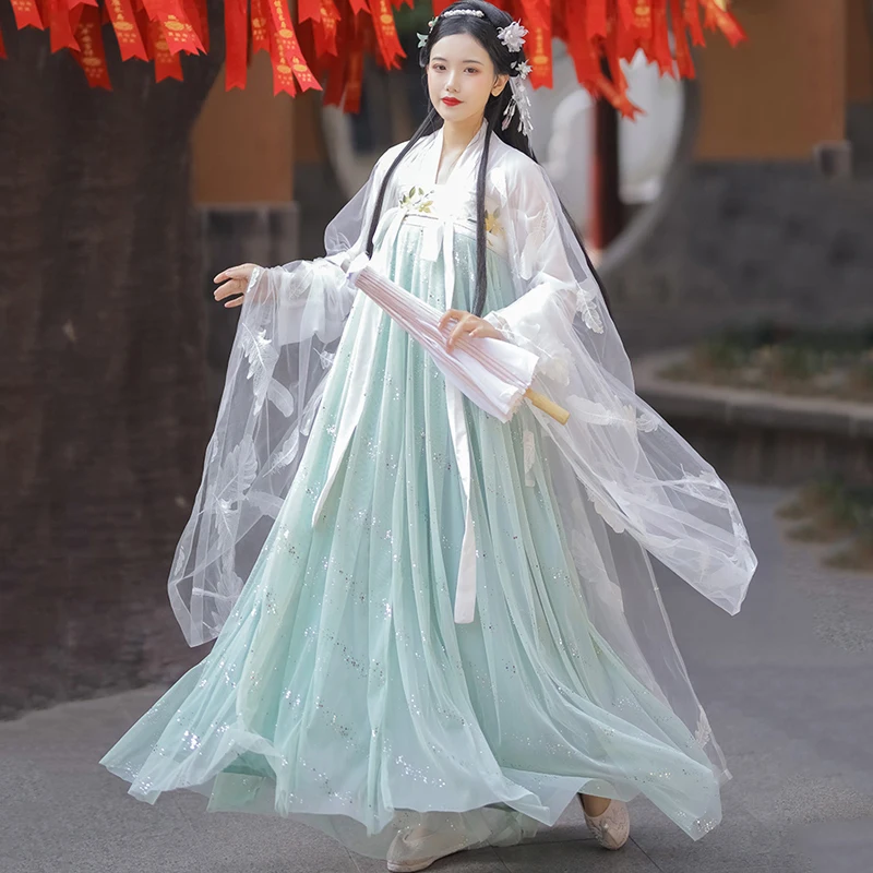 Новый женский костюм феи для косплея Hanfu пальто Одежда сцены одежда китайского